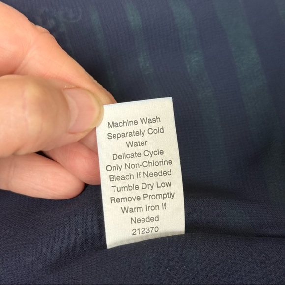 Cabi Blue Geometric Print Tank Top with Striped Hem – Size XS - Picture 9 of 10